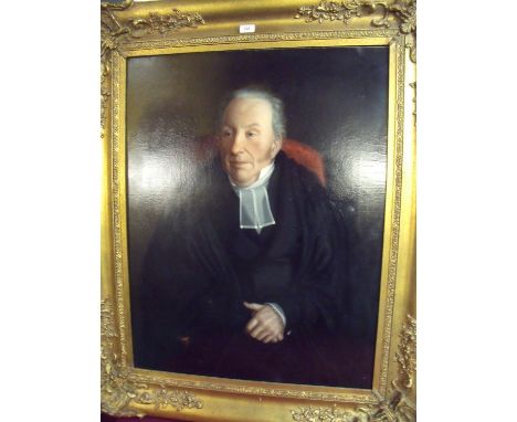 19th/ Early 20th C portrait of a gentleman (69cm x 89cm) in ornate gilt frame 