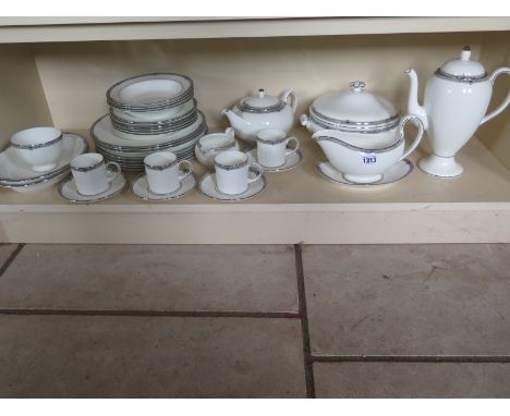 A Wedgwood Amherst part tea coffee dinner service, 30 pieces, generally good, some usage utensil marks 