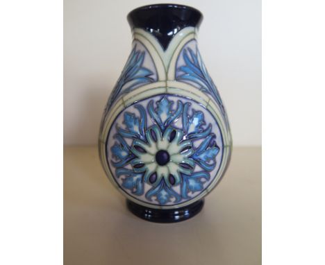 A 2004 Moorcroft Lady Victoria pattern vase, limited edition number 12/150, signed by designer Sian Leeper, approximately 14 