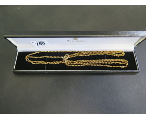 A gold plated double chain necklace with dragon fly pendant, approx 64cm long 