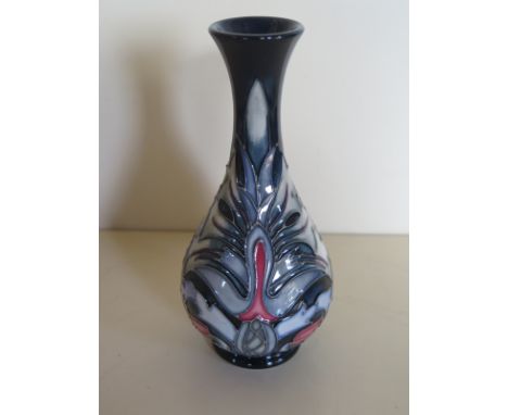 A 1995 Moorcroft members club special Snakeshead pattern vase, designed and signed by Rachel Bishop, with original box and in