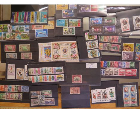 A Commonwealth stamp collection on number of stock cards in sets including high values 