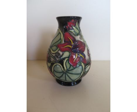 A Moorcroft Palmata pattern, master copy vase, dated 4/10/2000, approximately 13cm high, with original box in good condition 