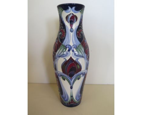 A 2006 Moorcroft Liberty pattern limited-edition vase, numbered 44/100, designed by Rachel Bishop, signed by designer, approx