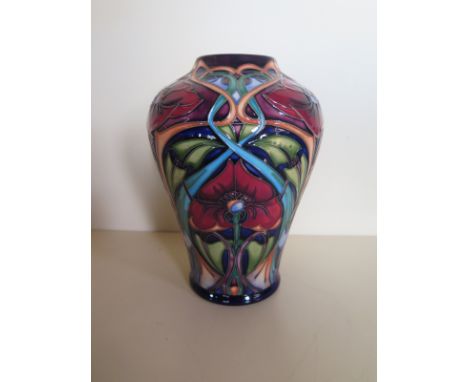 A Moorcroft, 2005 Liberty special edition vase, numbered 27/50, signed by designer Rachel Bishop, 22cm high, in good conditio