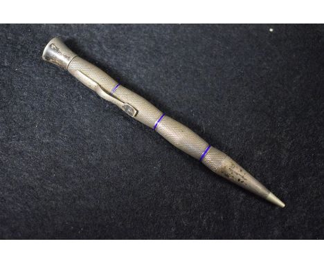 An 835 silver and enamel pencil