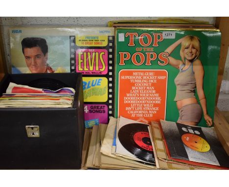 Records - early '78's, various; Elvis Presley; Carpenters; quantity