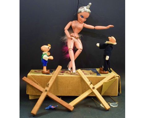 A Pelham style stripper puppet; etc (3)
