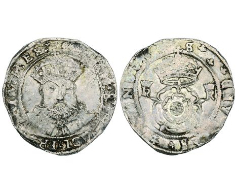 Henry VIII, third coinage (1544-7), testoon, Southwark, m.m. S, bust 2, Roman lettering, trefoil stops, 7.40g (Whitton p308, 