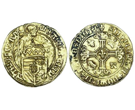 Keizer Karel (1506-1555), First Coinage, St Filippus goudgulden, undated (1506-13), St Philip, nimbate, standing facing, hold
