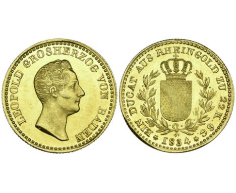 Baden, Karl Leopold Friedrich, Rheingold ducat, 1834, 3.66g (Wielandt 904; KM 201) good extremely fine, almost as struck