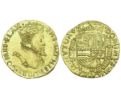 Filips II (1555-1598), First Coinage, gouden reaal, undated, without English title (1560-1576), · phs · d:g · hisp · z ·rex ·