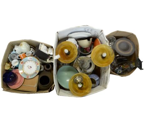A quantity of mixed ceramics including pair of 19th century Derby type floral decorated plates, Royal Doulton figure HN2236 '