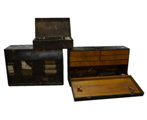 Two tool chests and a small box containing a quantity of assorted tools (3).