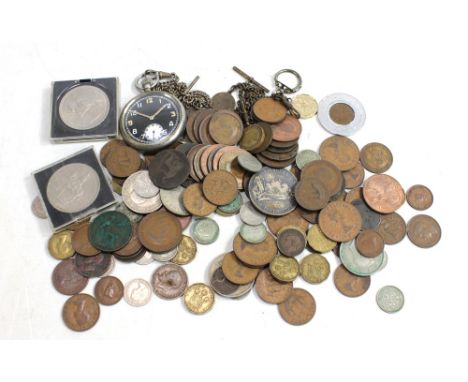 A small group of British 19th century and later mixed denomination coinage including 1891 crown, also a WWII period military 