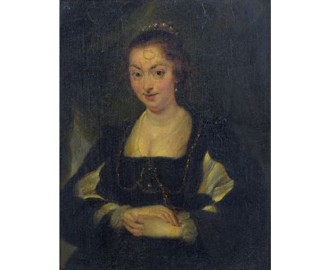 AFTER PETER PAUL RUBENS; oil on panel, portrait of Isabella Brant, unsigned, 29 x 23cm, framed. CONDITION REPORT: We would es