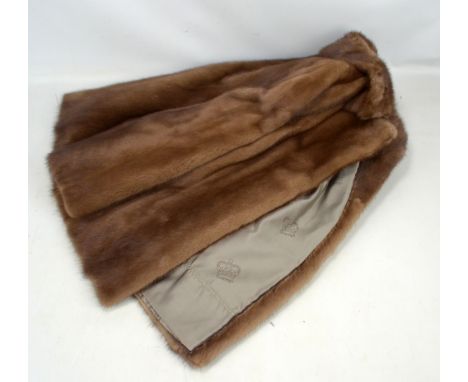 A vintage fur coat, length 65cm.