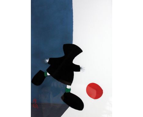 MACKENZIE THORPE (Born 1956); a signed limited edition artist's proof print, 'Boy and Ball', titled and signed in pencil, 44/