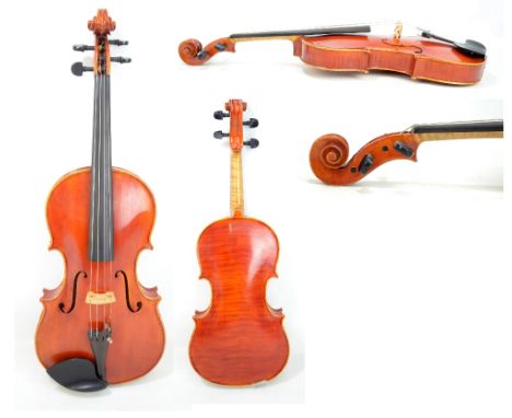 A full size viola by Michele Ashley, Cremona 1976, with signed label to interior, length of the two-piece back 41.9cm, cased 