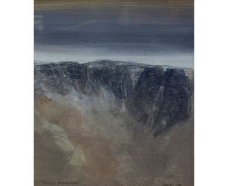 BILL PEASCOD (1920-1985); acrylic and mixed media on paper, 'Evening-Birkness Comb', signed lower right and dated 7/83, with 