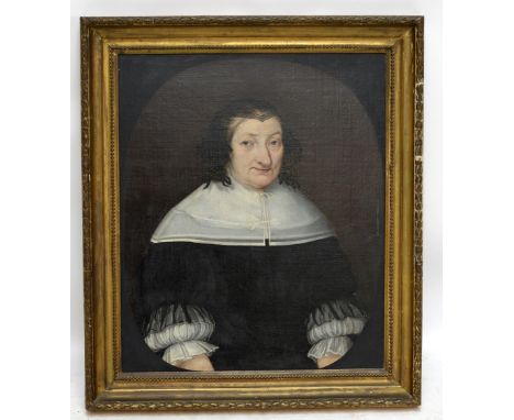 19TH CENTURY FRENCH SCHOOL; oil on canvas, portrait of a matron, unsigned, 72 x 60cm, framed. CONDITION REPORT: Relined, woul