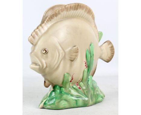 CLARICE CLIFF; a Wilkinson Pottery vase modelled as a fish, printed marks to base, no.199, height 22.5cm. CONDITION REPORT: T