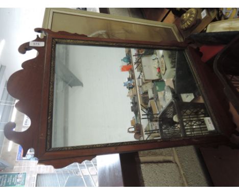 A late 19th century mahogany Chippendale mirror