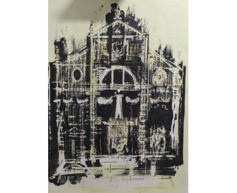 John Piper CH (1903-1992) ''San Moisè, Venice'' Signed in pencil, numbered 21/50, lithograph, 73cm by 53.5cm  