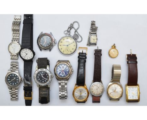 A collection of ladies and gents watches, having manual wind, automatic and quartz movements, makers to include - Crane &amp;