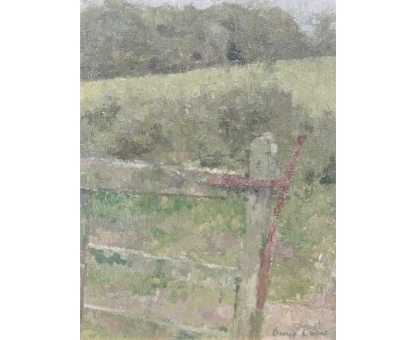 Dennis Lucas (British. b.1918) Gate at Horne, SurreySigned,Oil on board,39cm x 29cm
