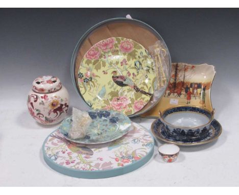 A collection of China and porcelain plates and other items to include Wedgwood, Spode etc
