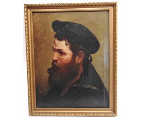 JULIANA FLOYD (BRITISH, LATE 19TH / EARLY 20TH CENTURY)  Portrait of a Sailor,  oil on board, signed lower left, 44.5cm x 34c