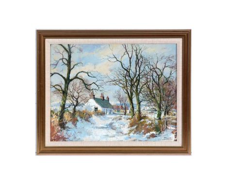 Donald M. Shearer(Scottish, 1925-2017)Winter Scene,signed,oil on canvas,34 x 44cms, framed.