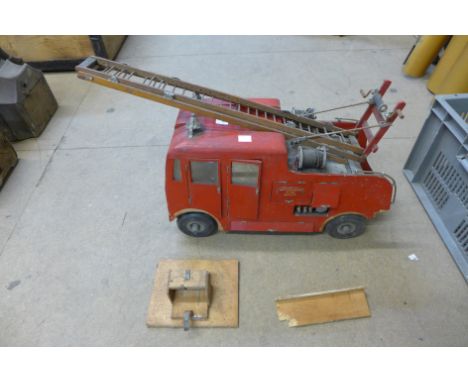 A scratch built toy fire engine