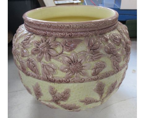 A Burmantofts Faience jardinere, height 10ins