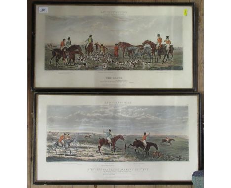 Four 19th century hunting prints, Leicestershire Hunt