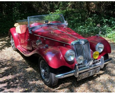 1954 MG TFRegistration number 358 AEVChassis number HDC16/6029Engine number XPAGTF350805Red wth a red leather interiorOwned s
