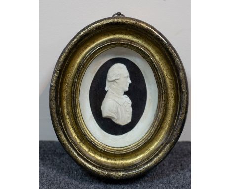after John Flaxman (1755-1826)/Plaster relief portrait of Dr Herschel, Astronomer/oval/signed Flaxman, 14cm x 11cm