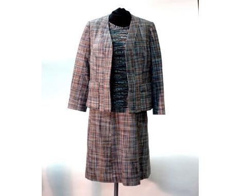 A Mirsa short sleeved tailored dress, a wool jacket, a Roger Brines Boutique knitted and tweed mix dress and jacket, a Geiger