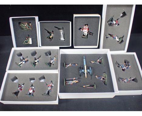 W. BRITAIN NAPOLEONIC MODEL FIGURES 00290 Royal Artillery Unit, 17298 French Casualties, 00150 Coldstream Guards Defending Un