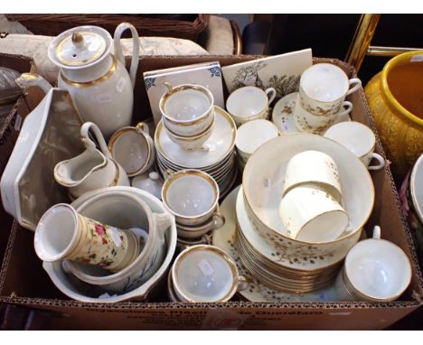 A COALPORT TEA SERVICE with a Paris style coffee service with German inscriptions on the cups, and other ceramics