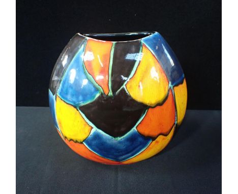 POOLE POTTERY: A LARGE 'MOSAIC' PURSE VASE 26cm high