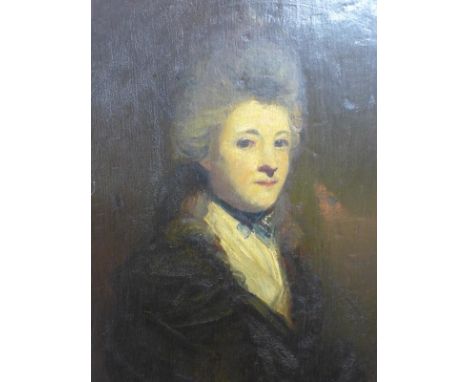 After John Jackson, a 19th century portrait study of a lady, oil on panel, within a giltwood frame, H.34 W.28cm 