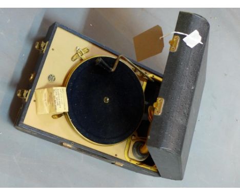 A vintage Deca 20 portable gramophone 