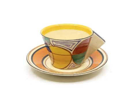 Clarice Cliff Melon pattern conical cup and saucerin good order