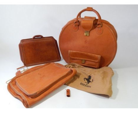 Original and extremely rare complete Ferrari F40 Schedoni 3-piece luggage set, comprising:Large Luggage Bag, Briefcase, Suit 