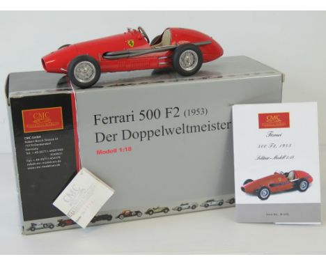 A 1/18th scale model Ferrari 500 F2 (1953) 'Der Doppelweltmeister' contained within original box.