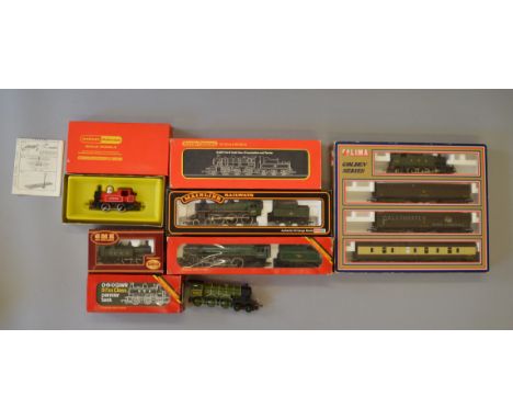 OO Gauge. 6 x boxed locomotives, together with Lima Series GWR mixed traffic train pack & unboxed locomotive. Overall G (8)