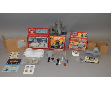 Three Kenner Star Wars Micro Collection Action Playsets: Bespin Control Room, E, figures sealed, unapplied decals, inner pack