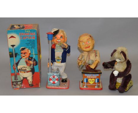 A boxed  battery operated figure 'The Drinking Captain' by S&E (Japan). Although untested, the model appears complete with a 